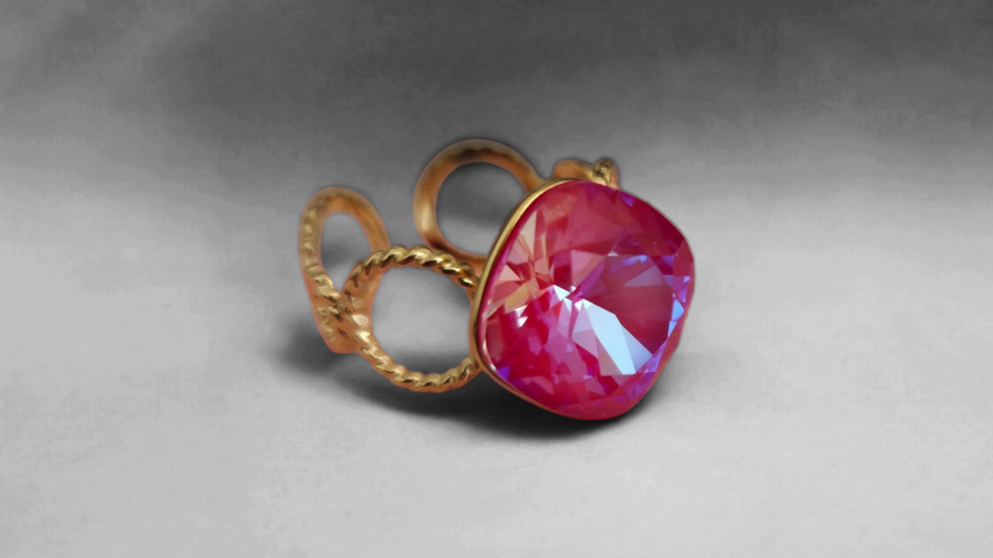 Bague MELLENIA ajustable cristaux Swarovski