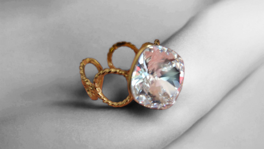 Bague  MELLENIA ajustable cristaux Swarovski
