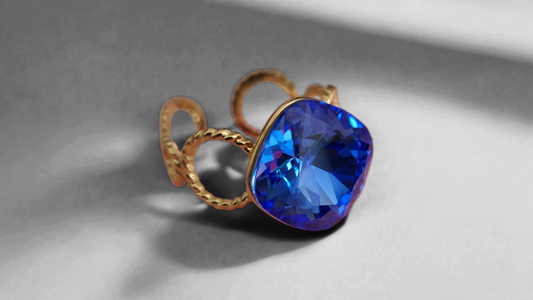 Bague  MELLENIA ajustable cristaux Swarovski