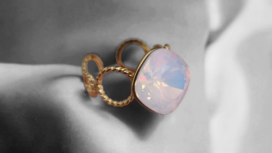 Bague  MELLENIA ajustable cristaux Swarovski